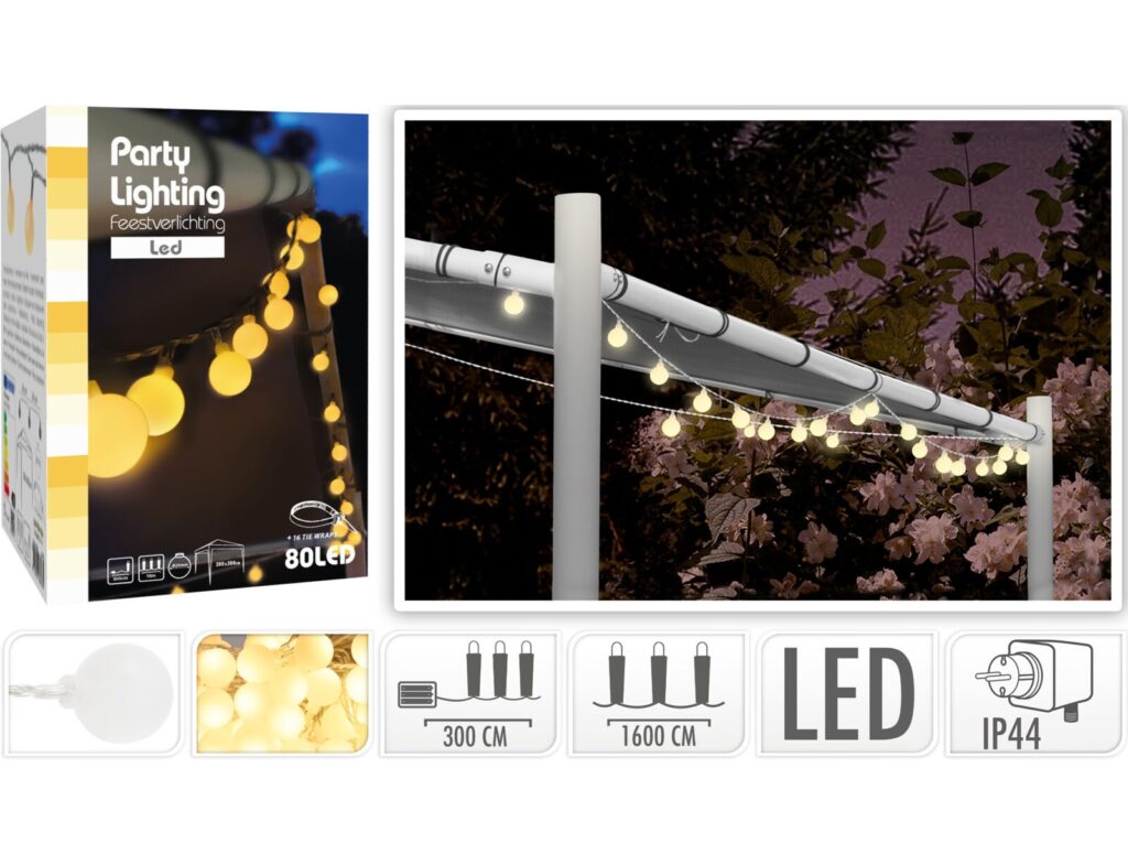 Διακοσμητικές Γιρλάντες Led String Lights Tent 80Led Ww Ax8779250