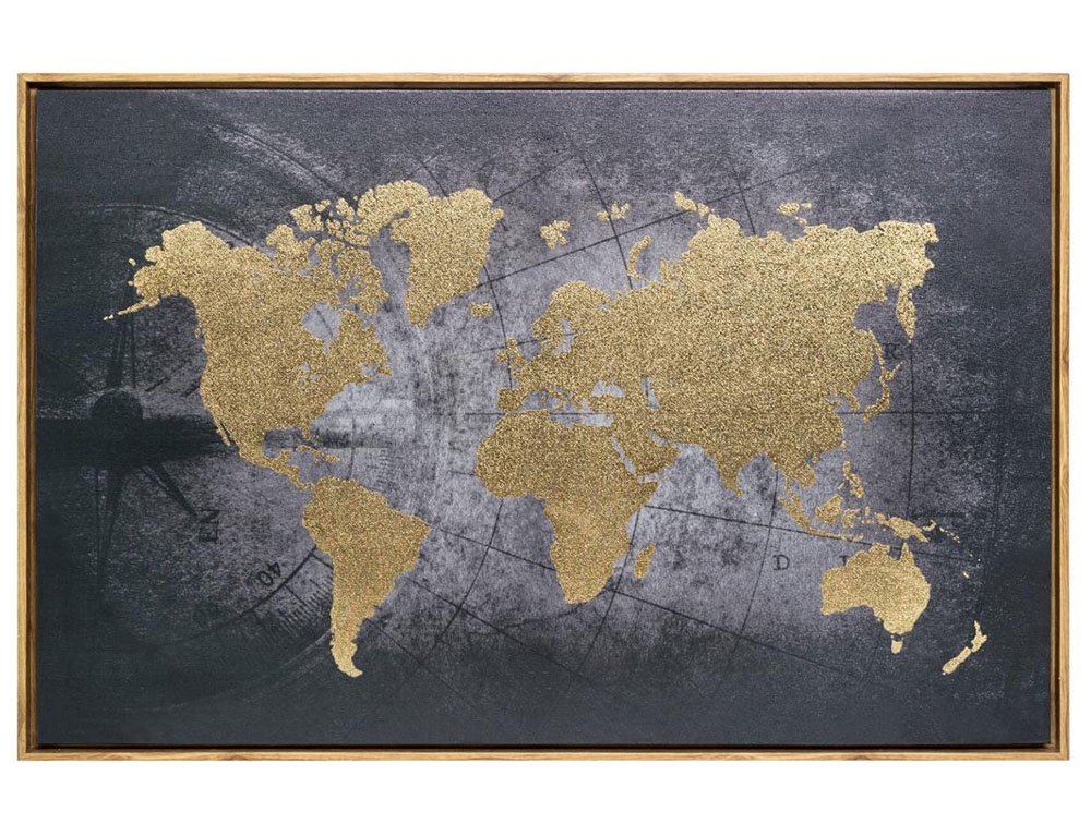 Διακοσμητικοί Πίνακες World Frame Foil Canvas 58X88 Atmosphera 162269