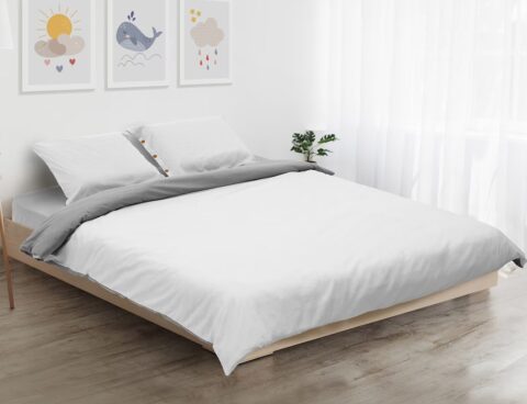 Διπλή Παπλωματοθήκη & 2 Μαξιλαροθήκες Heinner Home Hr-3Bed-Gry