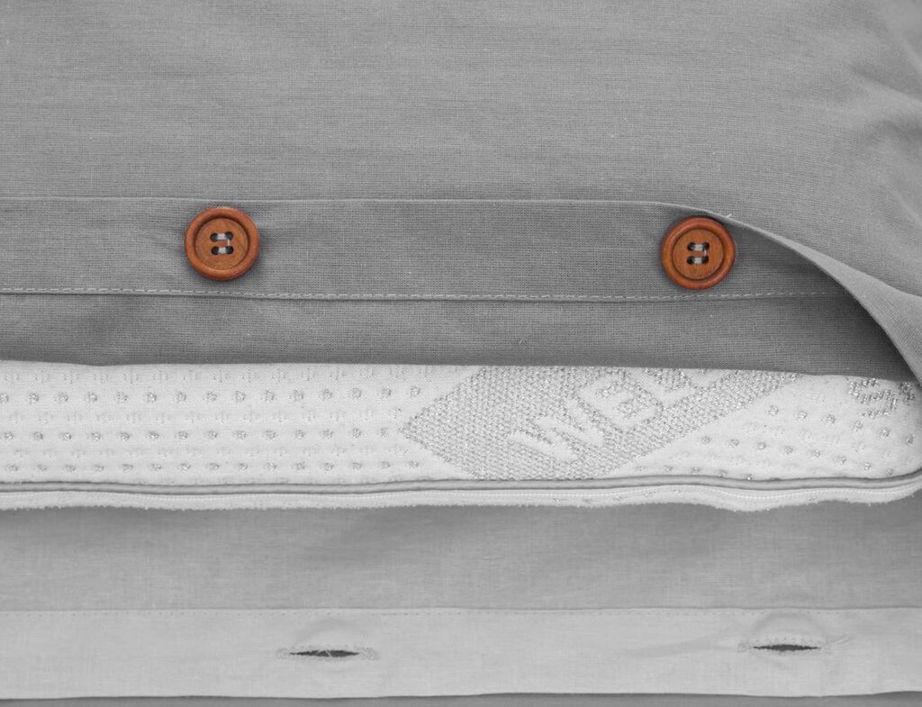 Διπλή Παπλωματοθήκη & 2 Μαξιλαροθήκες Heinner Home Hr-3Bed-Gry