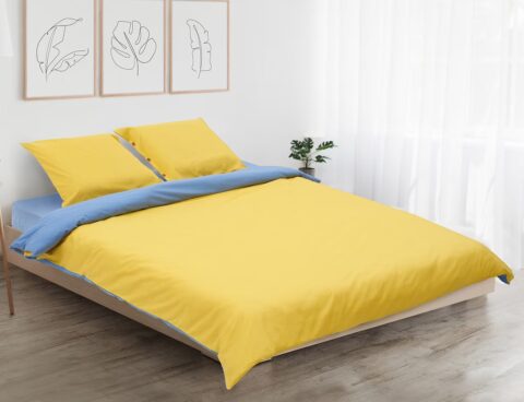 Διπλή Παπλωματοθήκη & 2 Μαξιλαροθήκες Heinner Home Hr-3Bed-Ylw