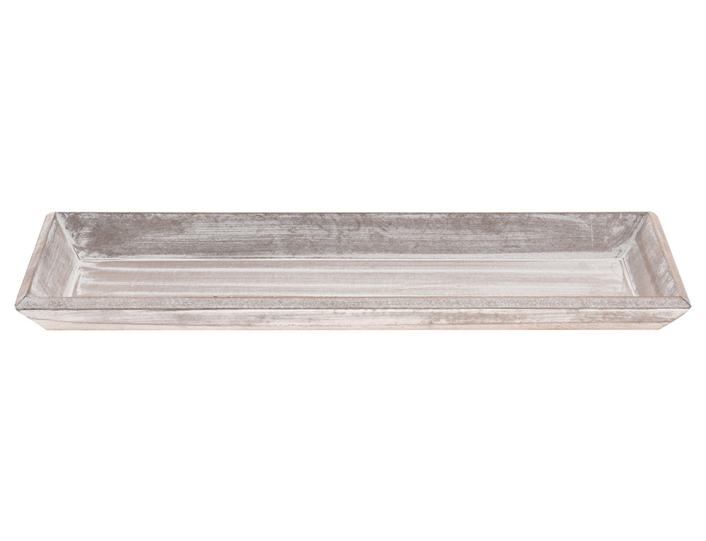 Δίσκοι Deco Tray 40X14Cm White Wash Acc005720