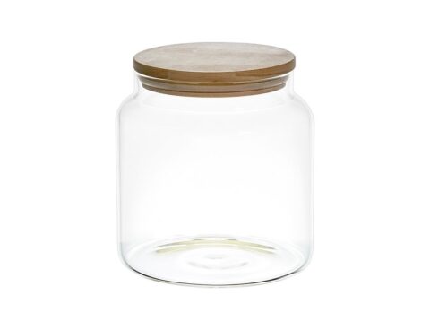 Δοχεία Τροφίμων Bocal De Conservation Verre Couvercle Bois 1.9L M4
