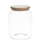 Δοχεία Τροφίμων Bocal De Conservation Verre Couvercle Bois 2.4L M4