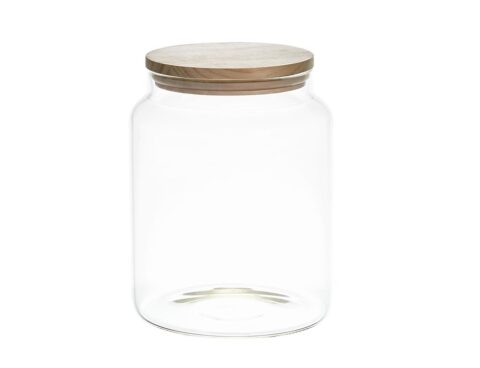 Δοχεία Τροφίμων Bocal De Conservation Verre Couvercle Bois 2.4L M4