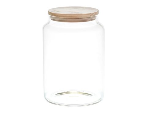 Δοχεία Τροφίμων Bocal De Conservation Verre Couvercle Bois 2.9L M4