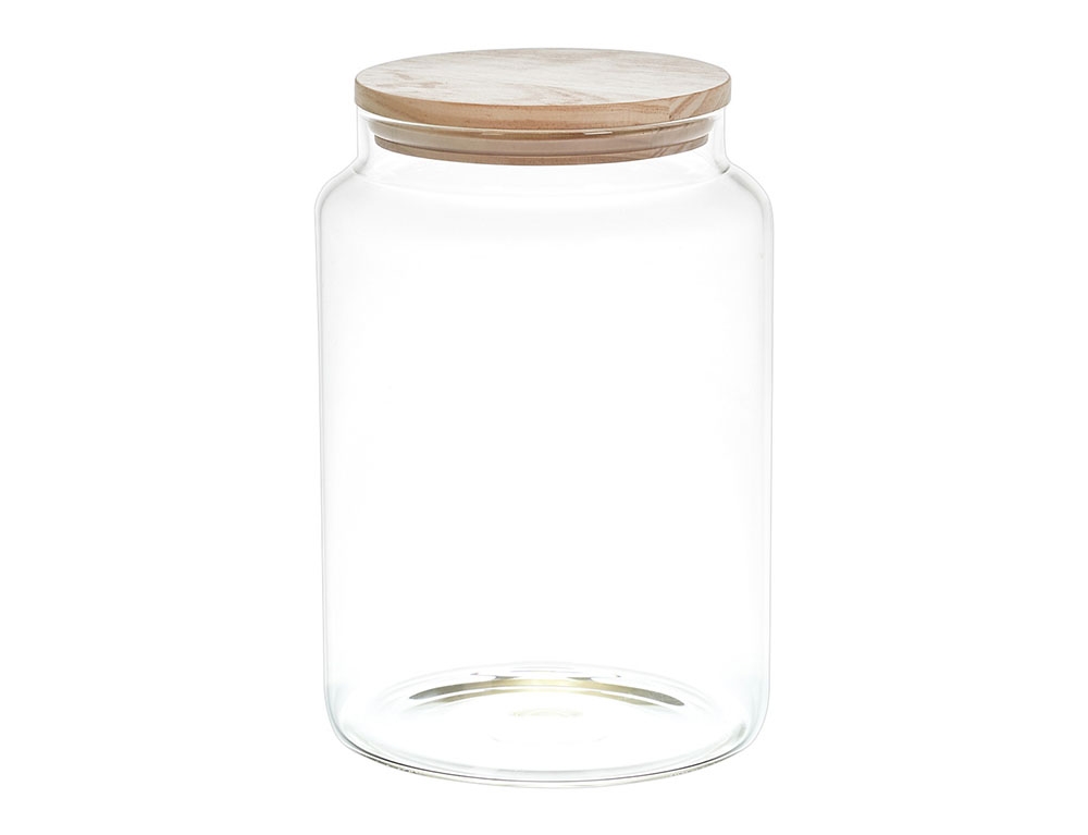 Δοχεία Τροφίμων Bocal De Conservation Verre Couvercle Bois 2.9L M4