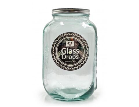 Δοχεία Τροφίμων Δοχειο Glass Drops Me Καπακι Authentic Est.1896 4L