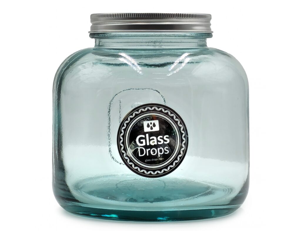 Δοχεία Τροφίμων Δοχειο Me Καπακι Glass Drops Storage 1,5L 15Cm