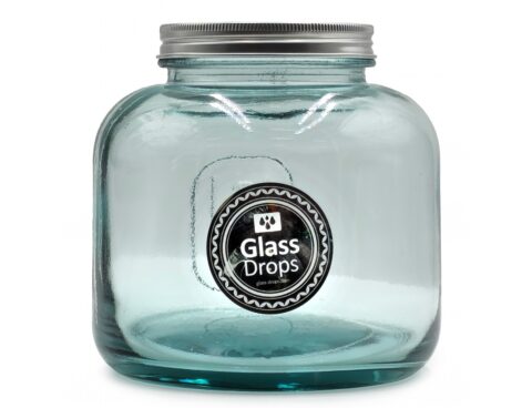 Δοχεία Τροφίμων Δοχειο Me Καπακι Glass Drops Storage 1,5L 15Cm
