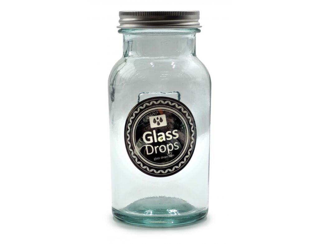 Δοχεία Τροφίμων Δοχειο Me Καπακι Glass Drops Storage 250Cc 14Cm