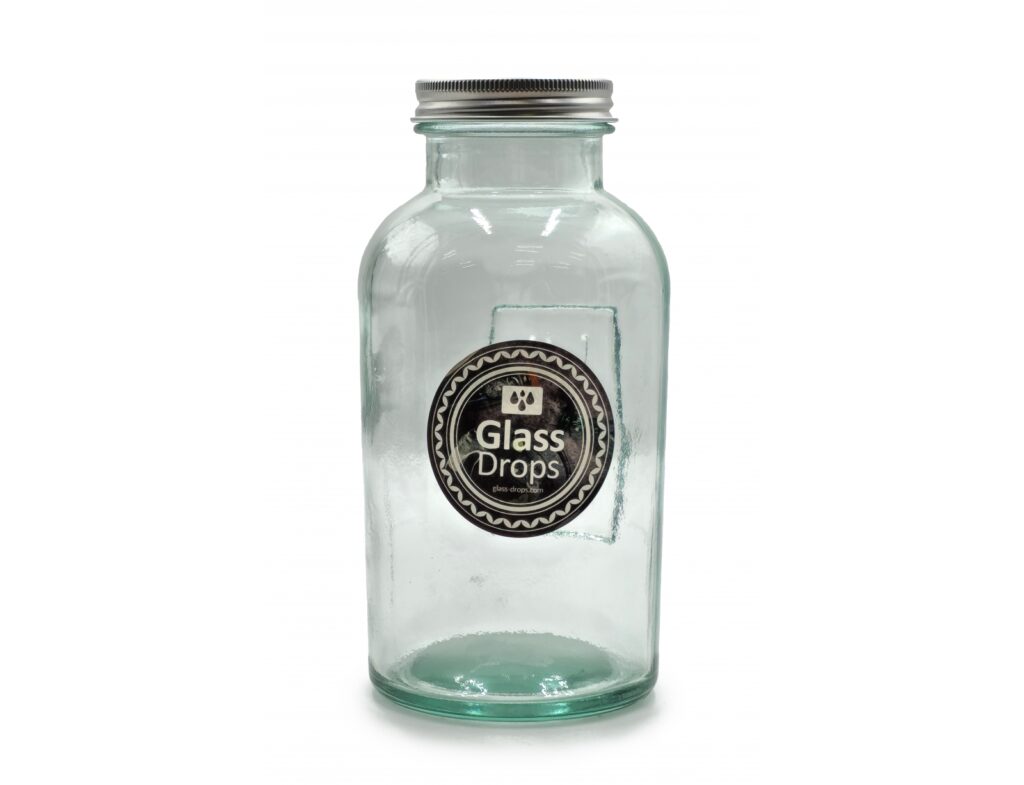Δοχεία Τροφίμων Δοχειο Me Καπακι Glass Drops Storage 500Cc 17Cm