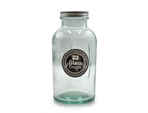 Δοχεία Τροφίμων Δοχειο Me Καπακι Glass Drops Storage 500Cc 17Cm