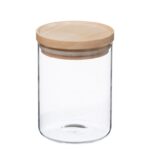 Δοχεία Τροφίμων Jar Glass+Wood 0.6L Hermet 135026