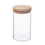 Δοχεία Τροφίμων Jar Glass+Wood 1L Hermet 135027