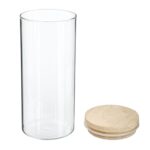 Δοχεία Τροφίμων Jar Glass+Wood Five 1.3L Hermet 135028