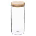 Δοχεία Τροφίμων Jar Glass+Wood Five 1.3L Hermet 135028