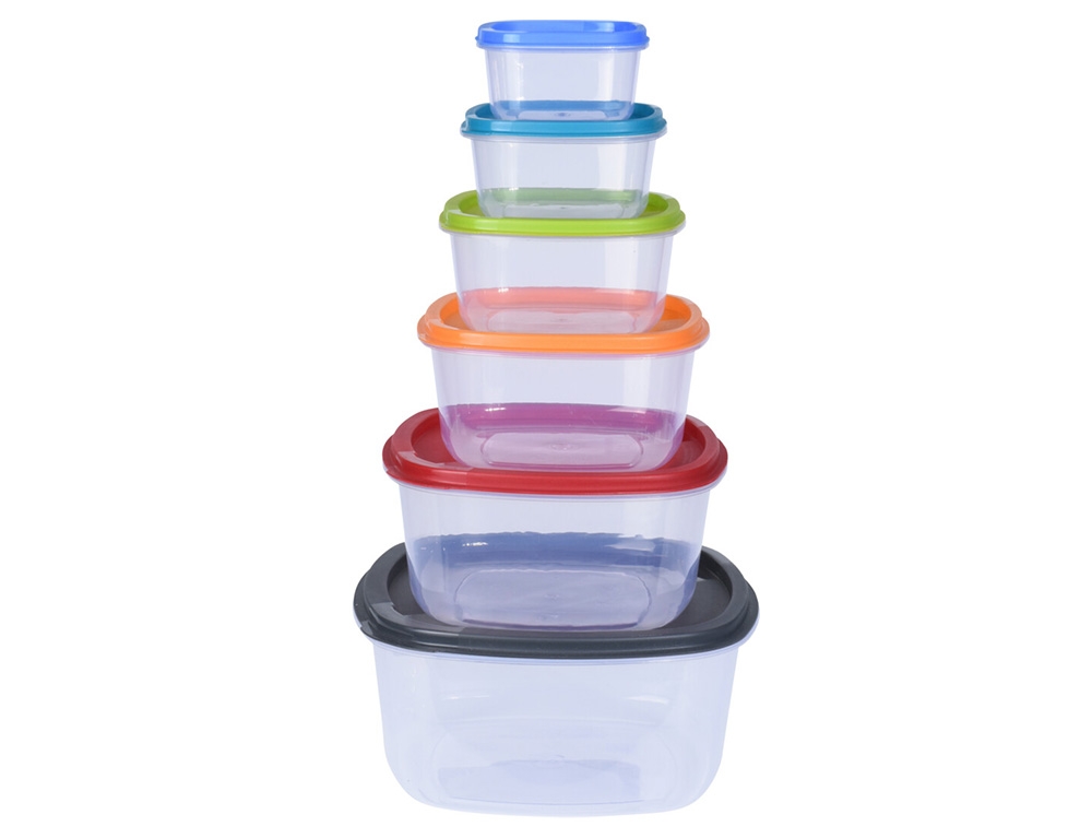 Δοχεία Τροφίμων Storage Boxes Eh 6Pcs With Lid 911000150