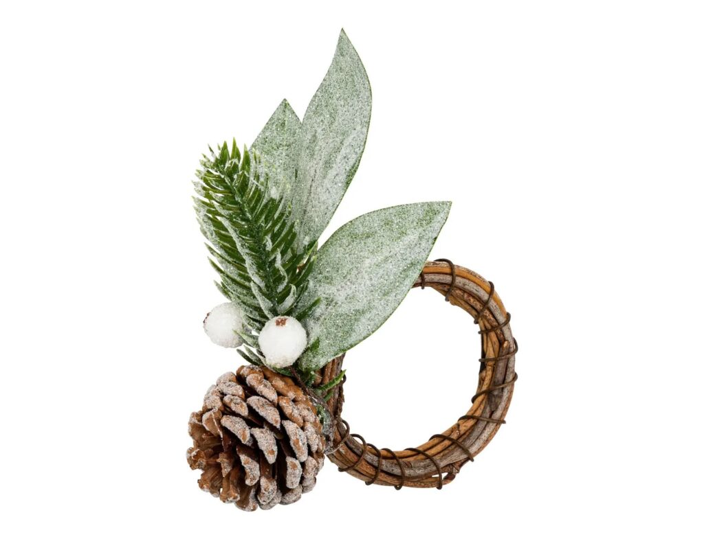 Εορταστικό Τραπέζι Snow Branch Napkin Ring X2 Atmosphera 199210