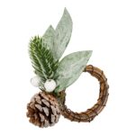 Εορταστικό Τραπέζι Snow Branch Napkin Ring X2 Atmosphera 199210