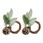 Εορταστικό Τραπέζι Snow Branch Napkin Ring X2 Atmosphera 199210