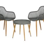 Έπιπλα Κήπου & Βεράντας Garden Set 3Pcs Grey Grs Pp Lf2000060