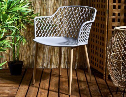 Έπιπλα Κήπου & Βεράντας Malaga Taupe Outdoor Chair Hdo2240A