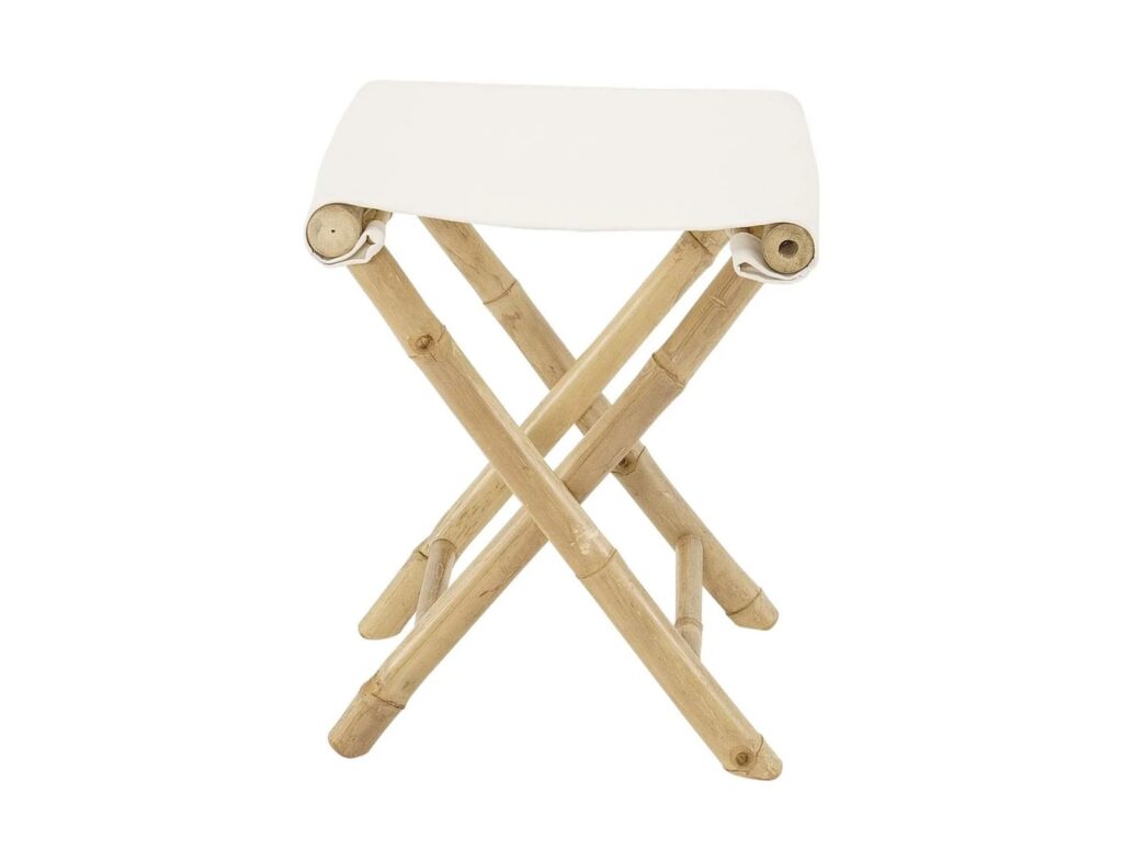 Έπιπλα Κήπου & Βεράντας Stool Bamboo With Canvas Cloth Lesli Living 41276