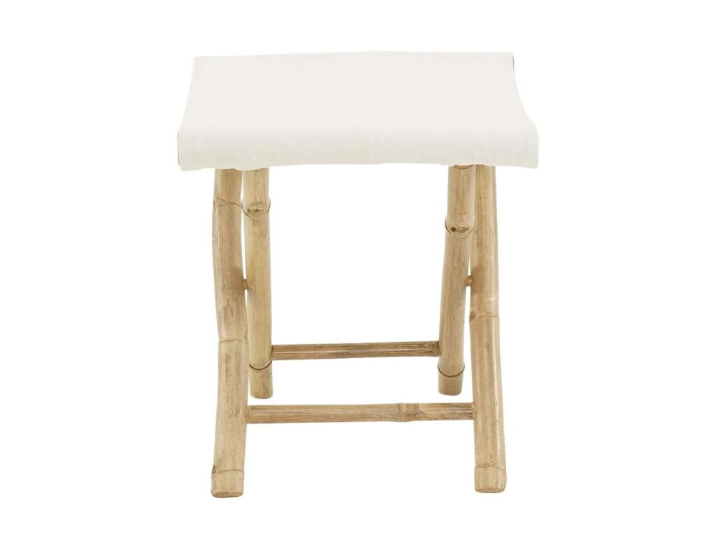 Έπιπλα Κήπου & Βεράντας Stool Bamboo With Canvas Cloth Lesli Living 41276