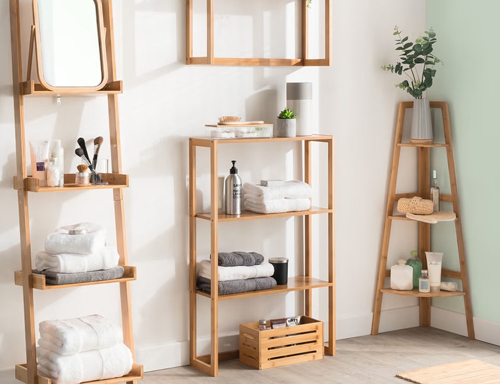Έπιπλα Μπάνιου 3 Level Angle Bamboo Rack Sice 174519