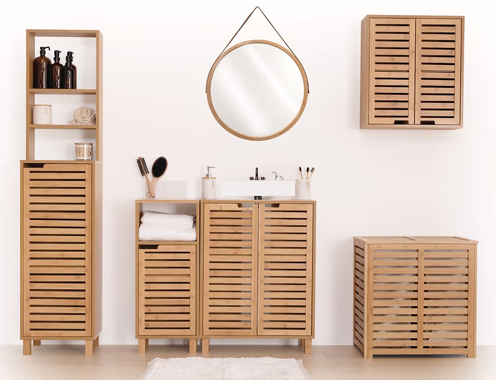 Έπιπλα Μπάνιου Bamboo Cabinet + Shelf Sicela Five 200100