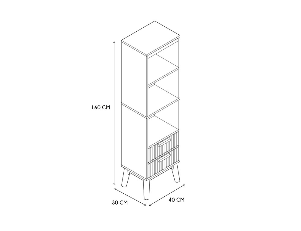 Έπιπλα Μπάνιου Klaus 2-Drawer Column A1/M1 Hd0224