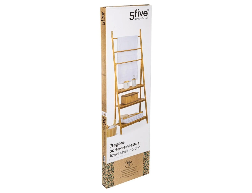 Έπιπλα Μπάνιου Towel Rack Shelf Bamboo 161049