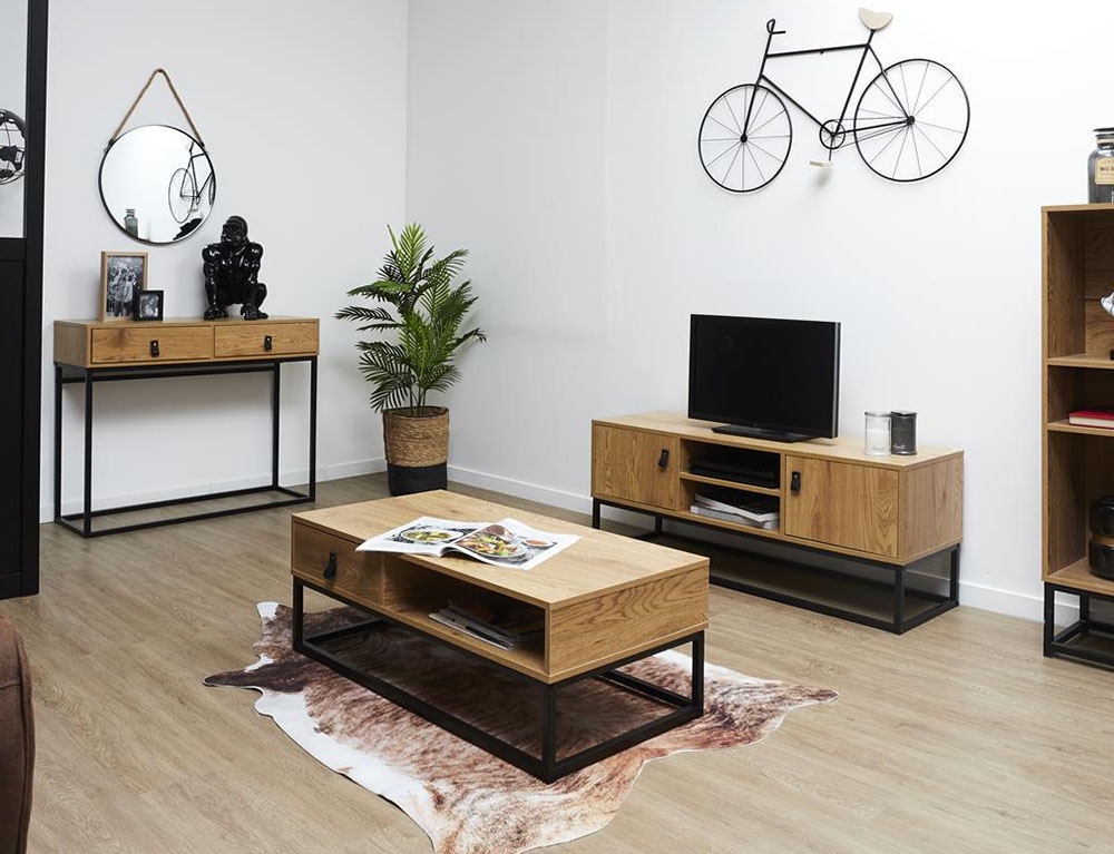 Επιπλα Τηλεόρασης Meuble Tv Bois Et Metal Abbott M1 Hd6626