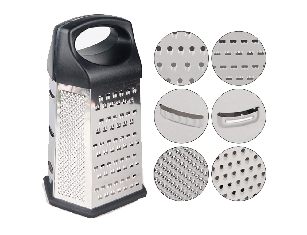 Εργαλεία Κουζίνας 6 Way Grater Boj Stainless Steel Abs Handle 021121