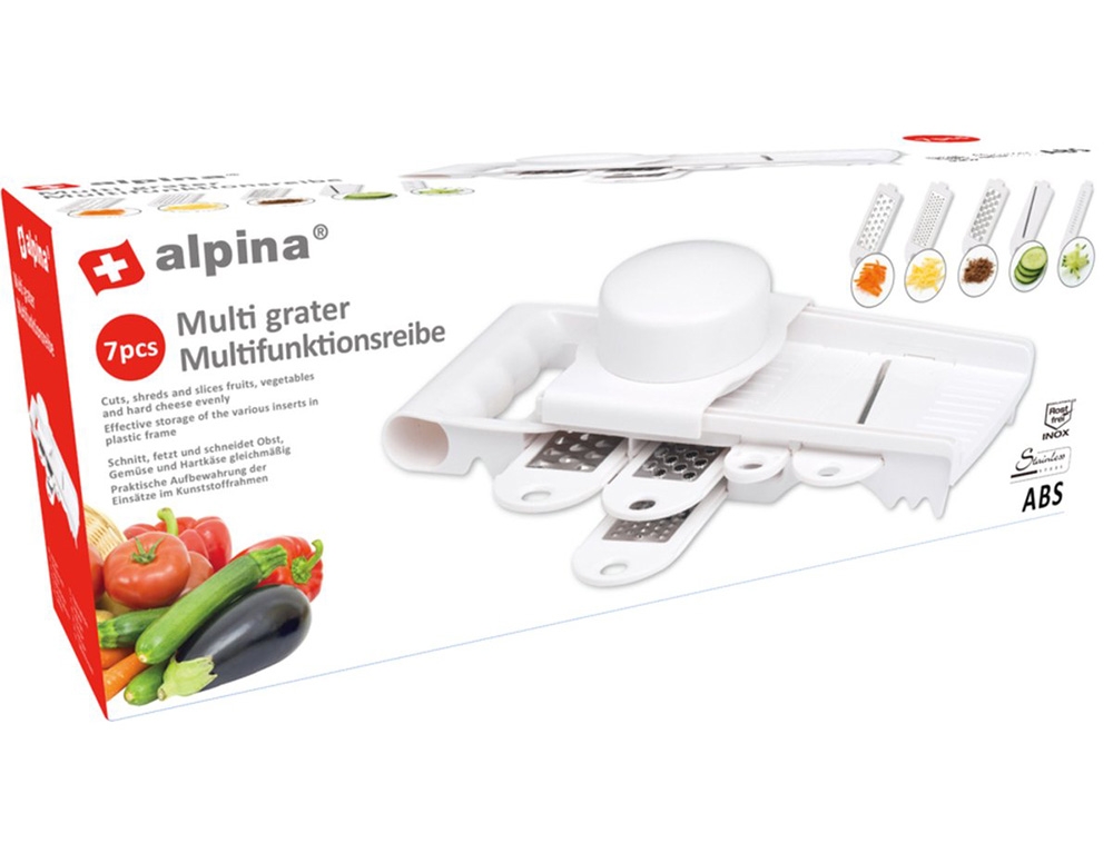 Εργαλεία Μαγειρικής Multi Grater 7Pcs Alpina 350Gr Abs+Ss Cb