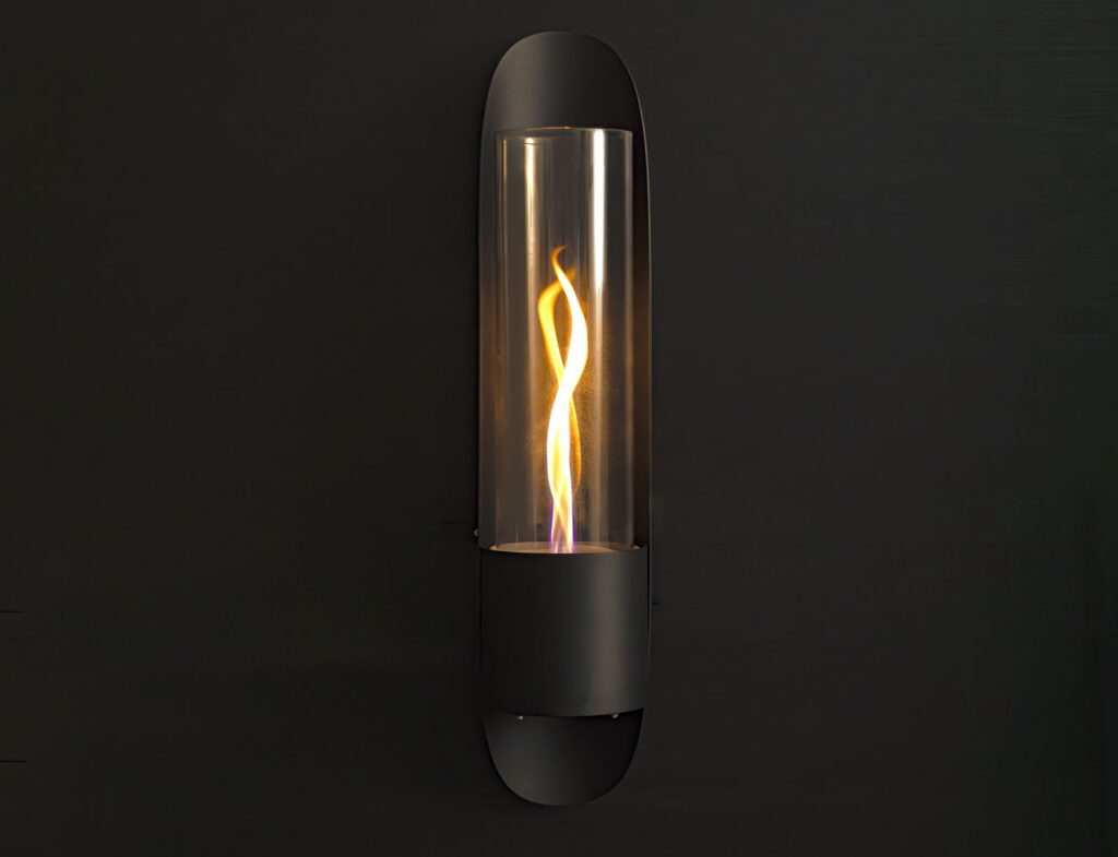 Εστία Φωτιάς Cycloflame Wall Tenderflame - 16.6X81X17.5Cm - Black