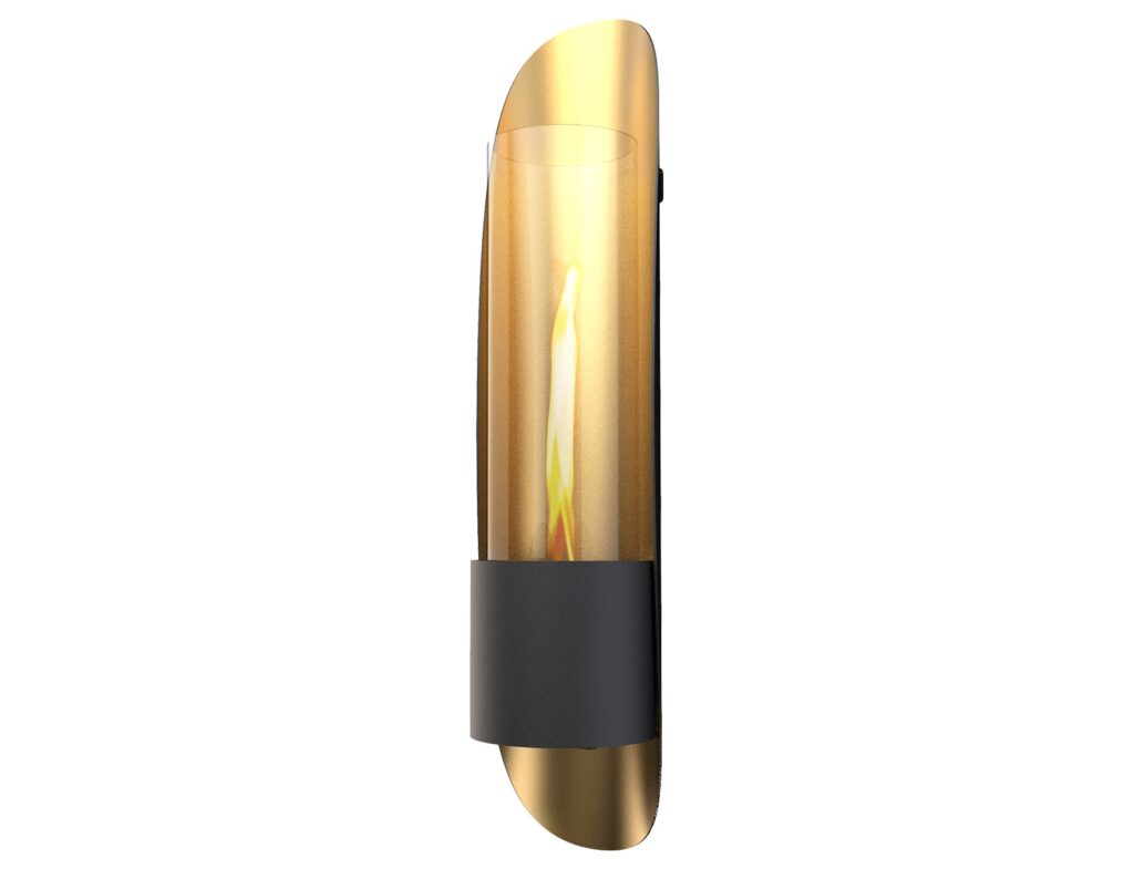 Εστία Φωτιάς Cycloflame Wall Tenderflame - 16.6X81X17.5Cm - Gold