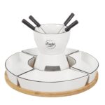 Φοντύ & Ρακλέτες Fondue Coffret Support Bambou Coupelle X4 Et P4 M4