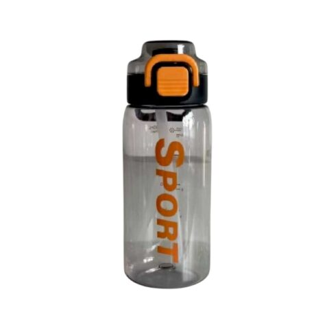 Φορητό παγούρι πλαστικό με καλαμάκι - 580ml - YS-1011 - 616311 - Black