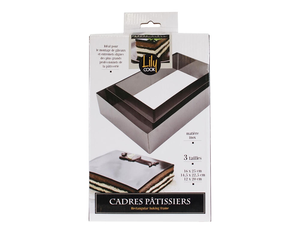 Φόρμα Για Κεικ Cadre Patissier Rectangle 3 Tailles M12 Kp5349