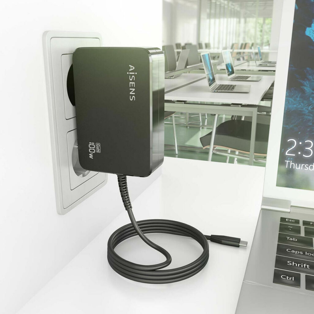 Φορτιστής για Laptop Aisens ASCH-1PD100WL50-BK Μαύρο 100 W