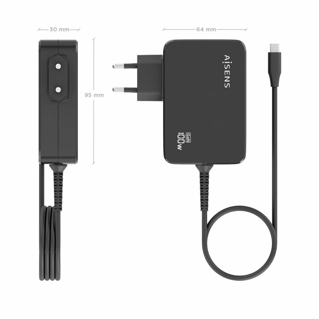 Φορτιστής για Laptop Aisens ASCH-1PD100WL50-BK Μαύρο 100 W