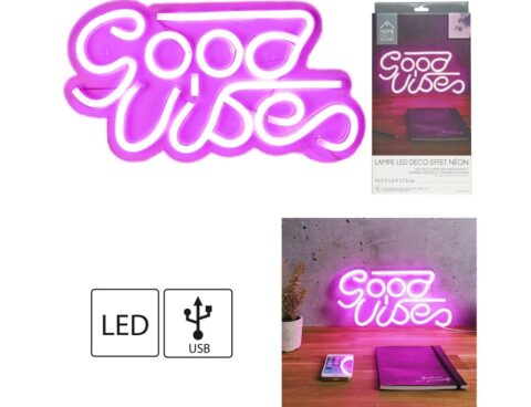 Φωτιστικά Μπαταρίας & Ηλιακά Lampe Tube Led Good Vibes Usb M8 La10471
