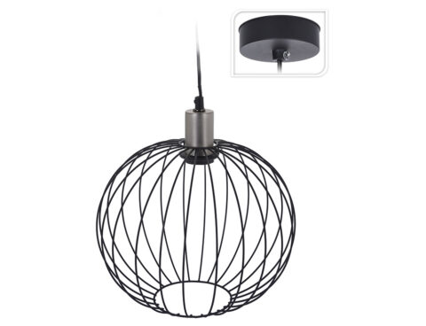 Φωτιστικά Ρεύματος Hang Lamp H&Amp;S Collection Metal Silver Fit  Hz16005