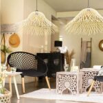 Φωτιστικά Ρεύματος Hanging Lamp Atmosphera Moxa Nat Bamb Pdnt D76 173