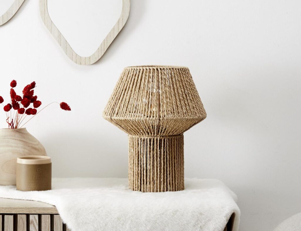 Φωτιστικά Ρεύματος Table Lamp Shade Rope Effect La0016