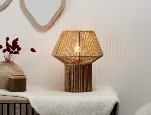 Φωτιστικά Ρεύματος Table Lamp Shade Rope Effect La0016