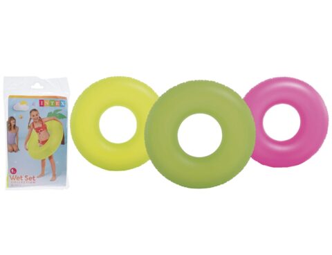Φουσκωτά & Στρώματα Θαλάσσης Swim Ring Neon Colour 91Cm Assorted I03402390