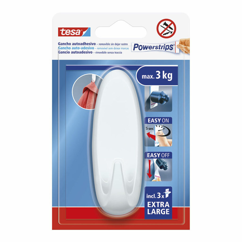 Γάντζος για κρέμασμα TESA Powerstrips XL Αυτοκόλλητο